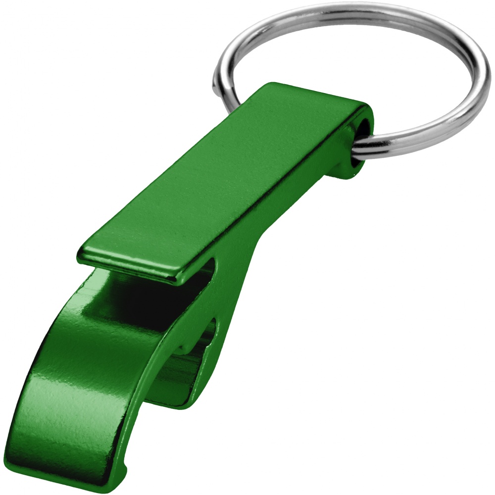 Logotrade corporate gift picture of: Tao alu bottle and can opener key chain, green