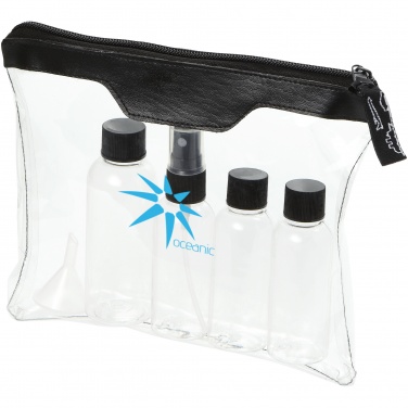 Logo trade advertising products image of: Munich airline approved travel bottle set, black