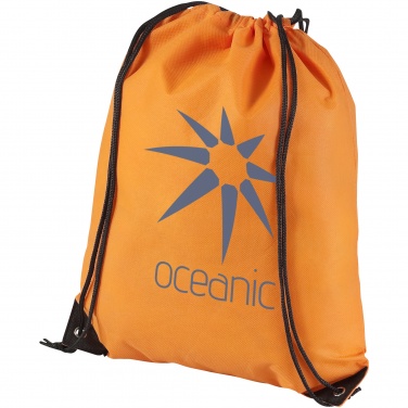 Logo trade promotional items image of: Evergreen non woven premium rucksack eco, orange