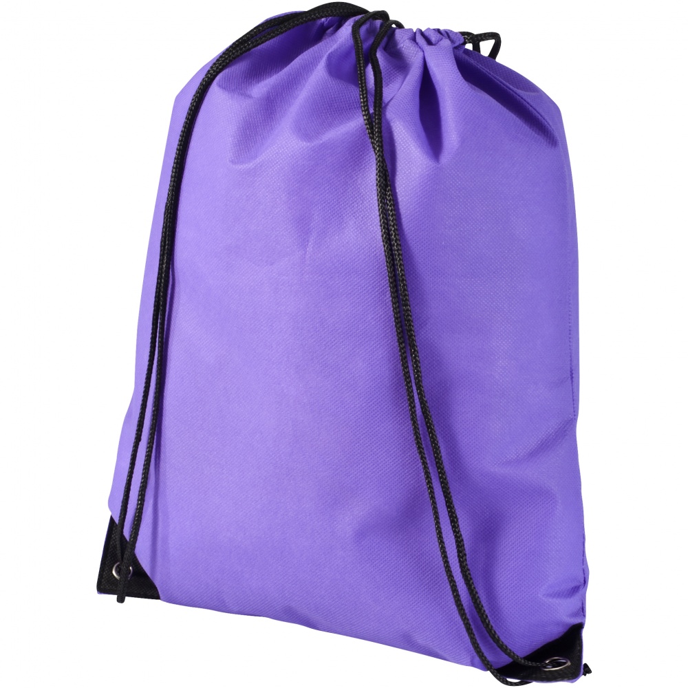 Logo trade business gifts image of: Evergreen non woven premium rucksack eco, purple