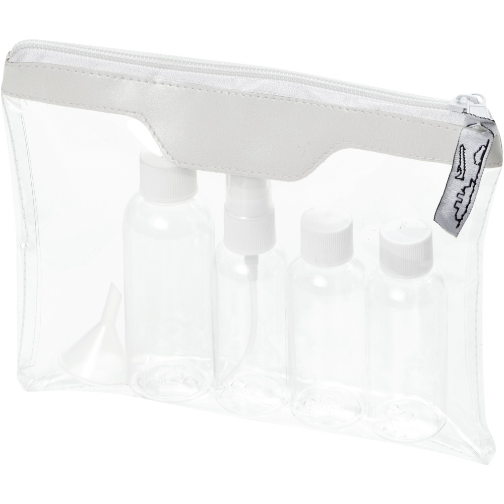 Logotrade promotional gift image of: Munich airline approved travel bottle set, white