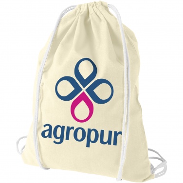 Logotrade promotional item picture of: Oregon cotton premium rucksack, natural white