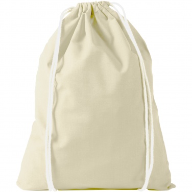 Logo trade corporate gift photo of: Oregon cotton premium rucksack, natural white