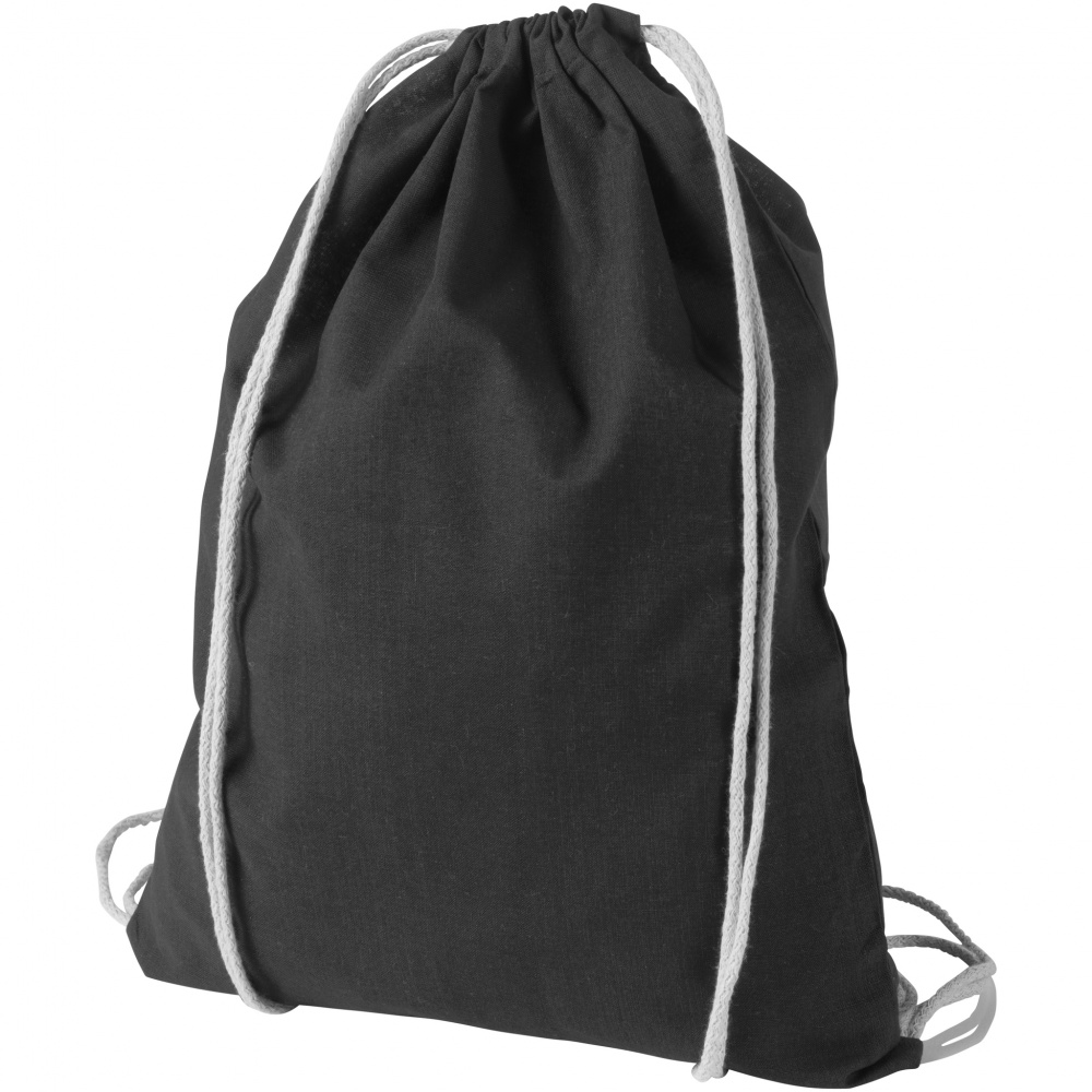 Logo trade corporate gifts picture of: Oregon cotton premium rucksack, black