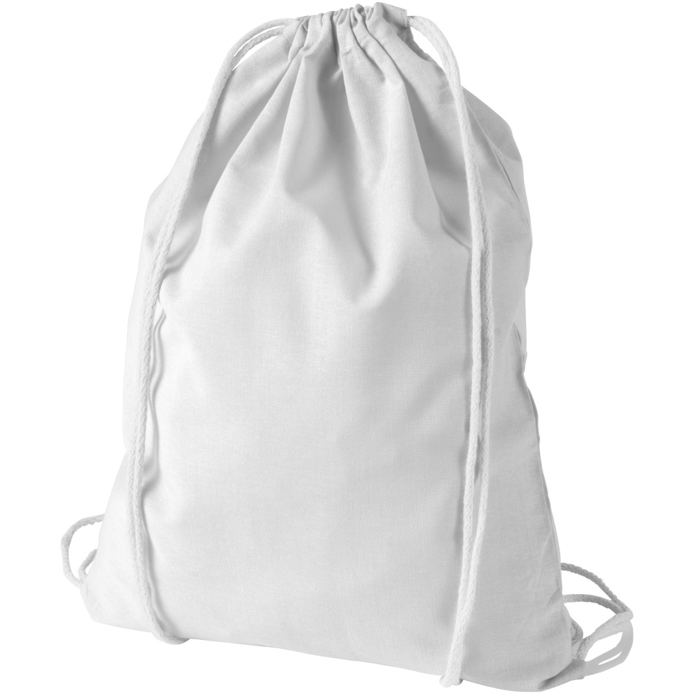 Logo trade promotional gifts image of: Oregon cotton premium rucksack, light grey