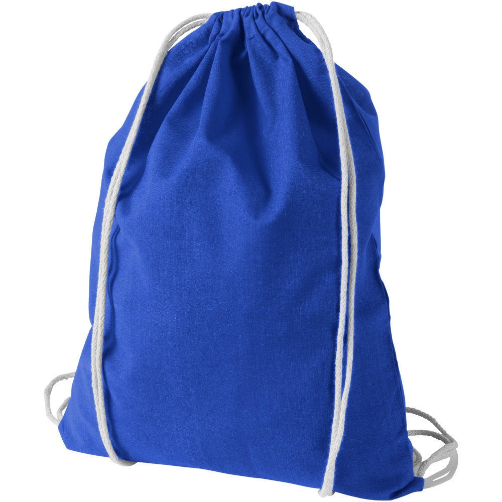 Logo trade promotional product photo of: Oregon cotton premium rucksack, blue