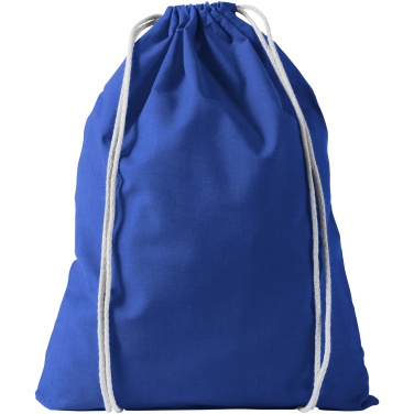 Logo trade promotional items picture of: Oregon cotton premium rucksack, blue