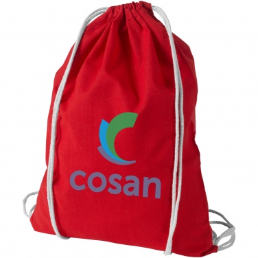 Logo trade promotional items picture of: Oregon cotton premium rucksack, red