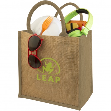 Logo trade promotional items image of: Chennai jute gift tote, beige