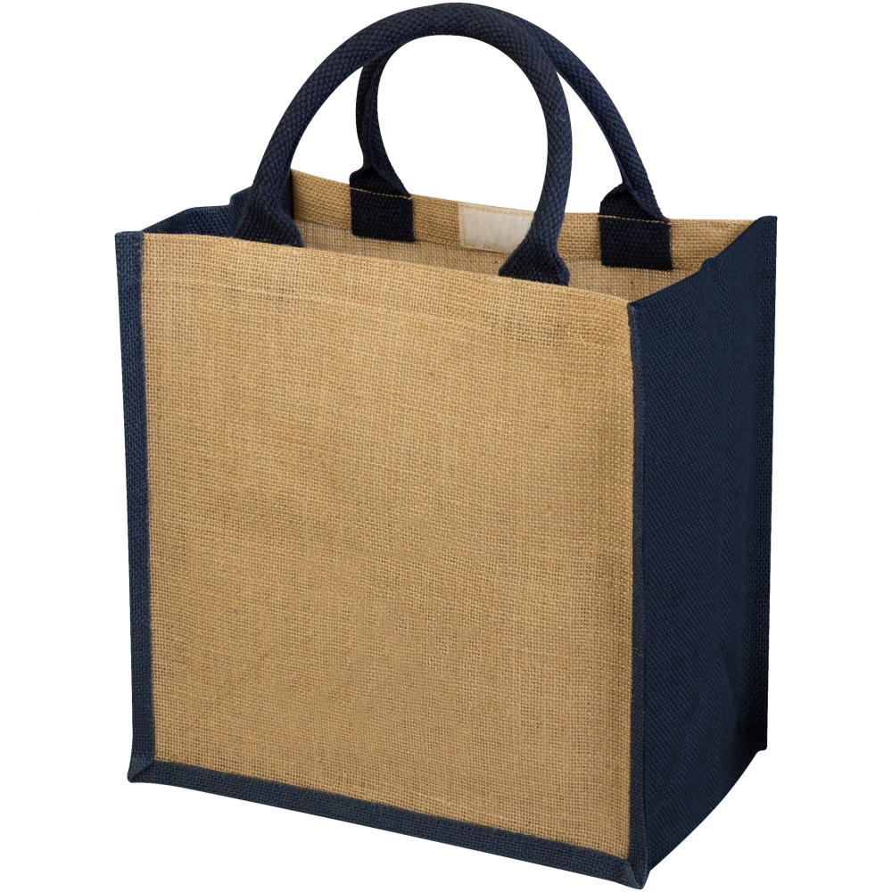 Logotrade promotional merchandise picture of: Chennai jute gift tote, dark blue