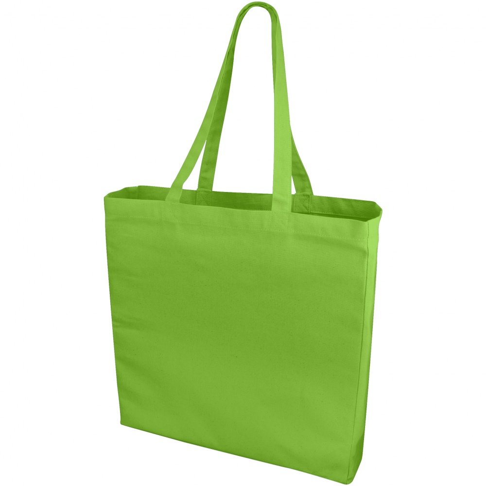 Logo trade promotional giveaway photo of: Odessa cotton tote, light green