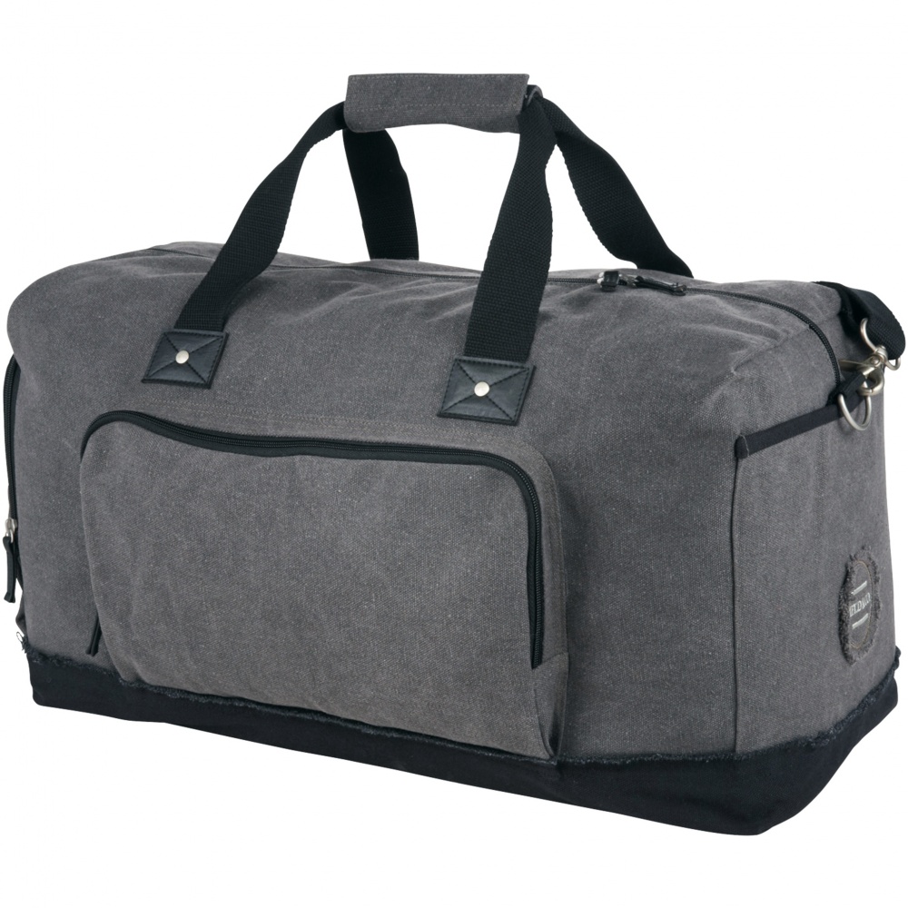 Logotrade business gift image of: Hudson weekend travel duffel bag, heather grey