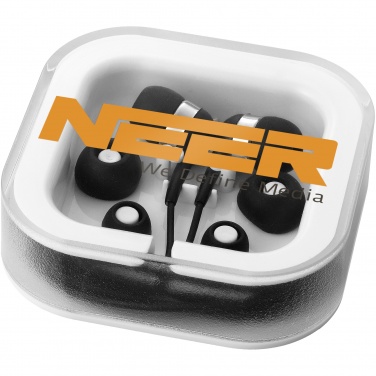 Logo trade promotional giveaways picture of: Sargas earbuds with microphone