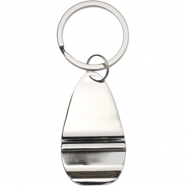 Logo trade promotional merchandise picture of: Bottle opener key chain, silver