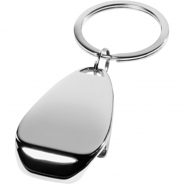 Logotrade promotional item image of: Bottle opener key chain, silver