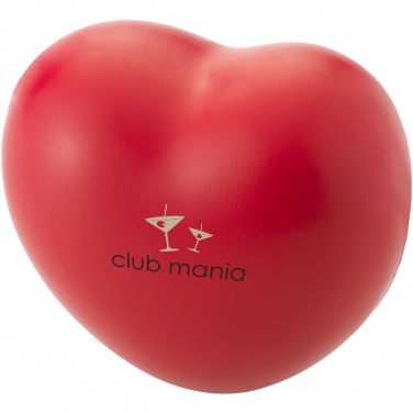Logo trade promotional products image of: Heart shaped stress reliever, red