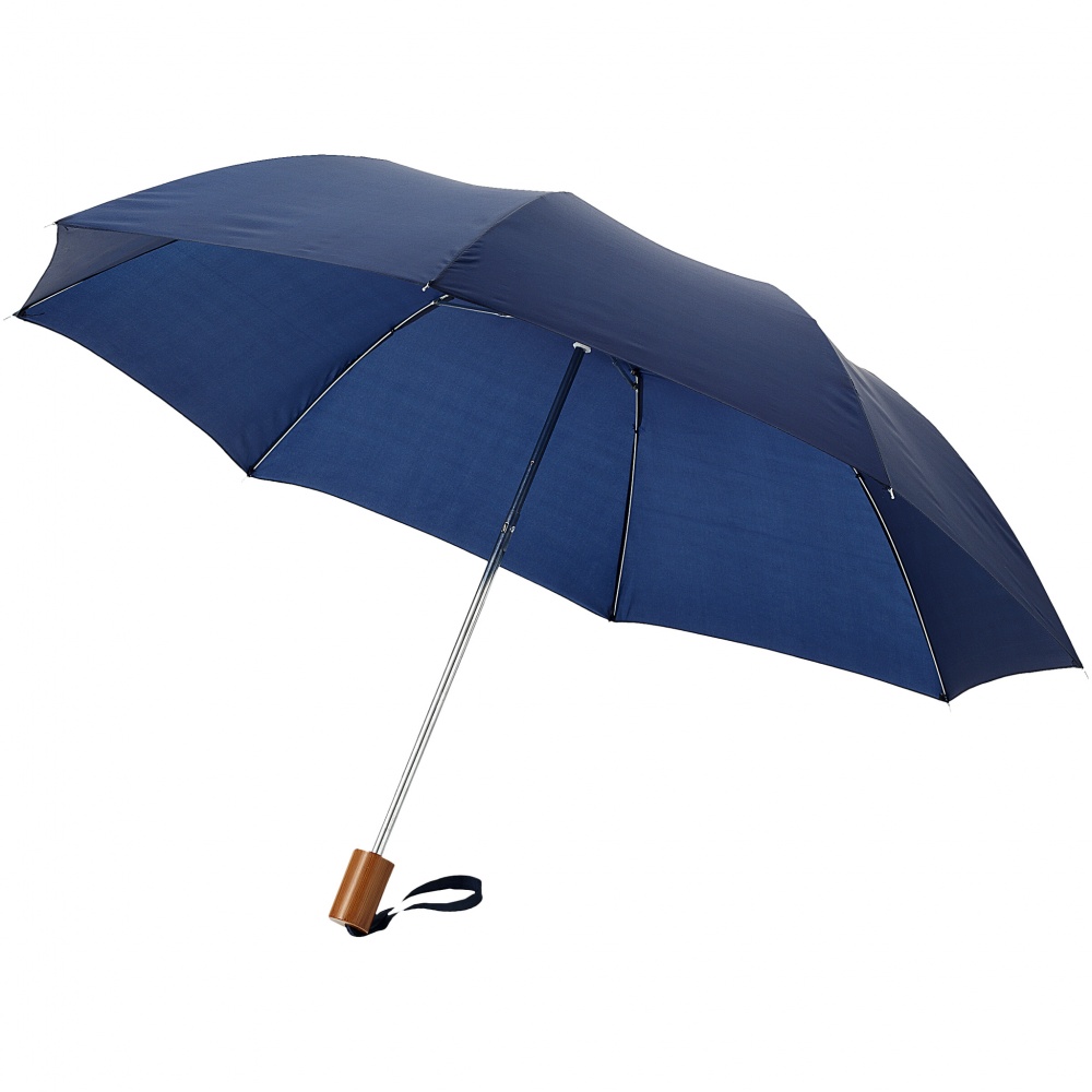 Logo trade promotional merchandise image of: 20" 2-Section umbrella Oho, navy blue