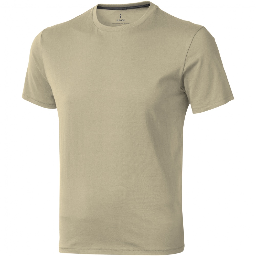 Logo trade promotional merchandise picture of: Nanaimo short sleeve T-Shirt, beige