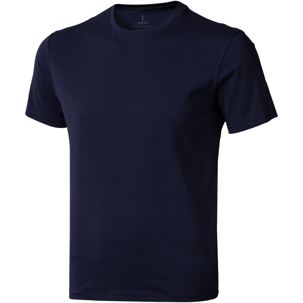Logo trade promotional gifts picture of: Nanaimo short sleeve T-Shirt, navy