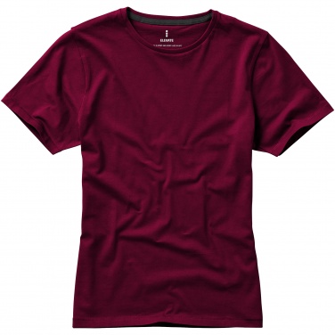 Logo trade promotional gift photo of: Nanaimo short sleeve ladies T-shirt, dark red