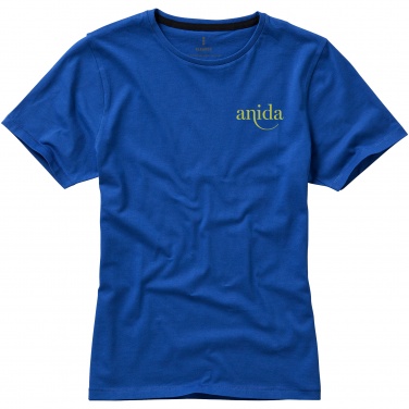 Logotrade promotional giveaway image of: Nanaimo short sleeve ladies T-shirt, blue