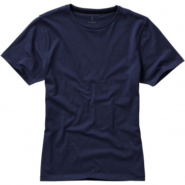 Logo trade promotional items picture of: Nanaimo short sleeve ladies T-shirt, navy