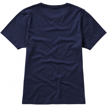 Logo trade business gifts image of: Nanaimo short sleeve ladies T-shirt, navy