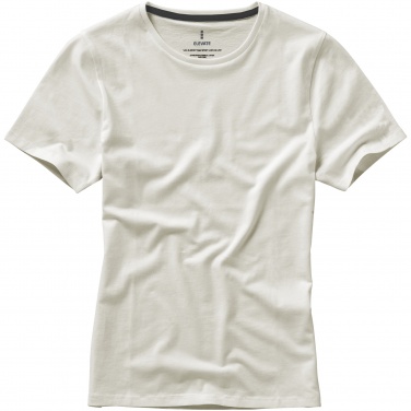 Logo trade promotional items image of: Nanaimo short sleeve ladies T-shirt, light grey