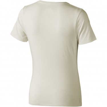 Logo trade corporate gift photo of: Nanaimo short sleeve ladies T-shirt, light grey