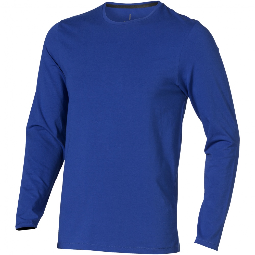 Logo trade promotional merchandise picture of: Ponoka long sleeve T-shirt, blue