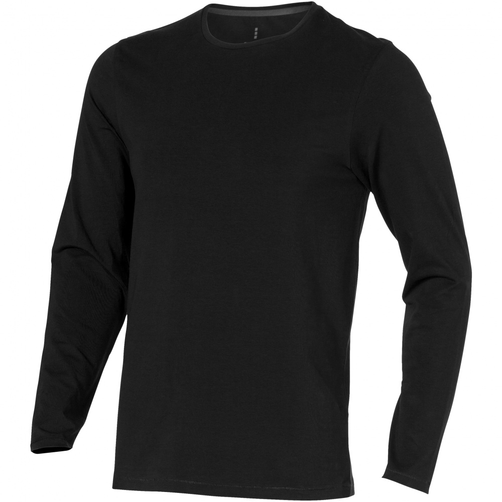 Logo trade business gift photo of: Ponoka long sleeve T-shirt, black