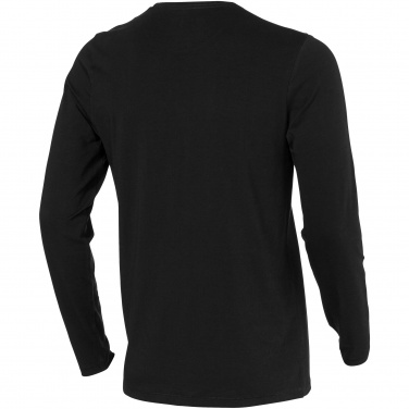 Logo trade corporate gifts image of: Ponoka long sleeve T-shirt, black