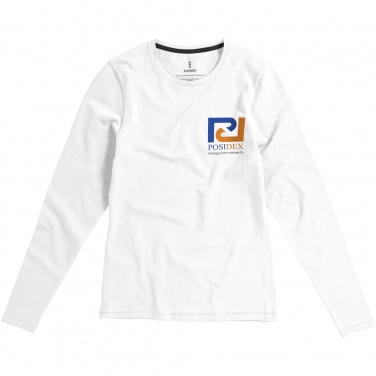 Logotrade promotional product image of: Ponoka long sleeve ladies T-shirt, white