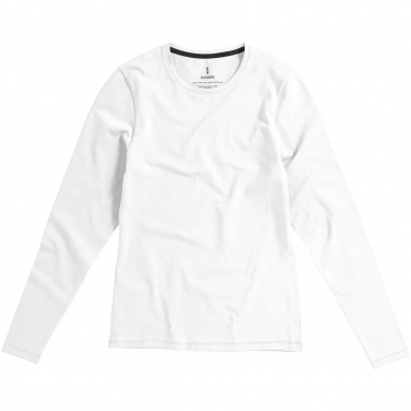 Logotrade promotional item picture of: Ponoka long sleeve ladies T-shirt, white