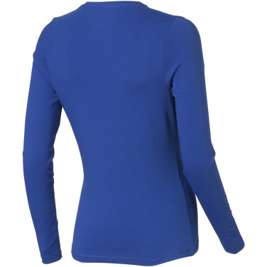 Logo trade promotional giveaways picture of: Ponoka long sleeve ladies T-shirt, blue