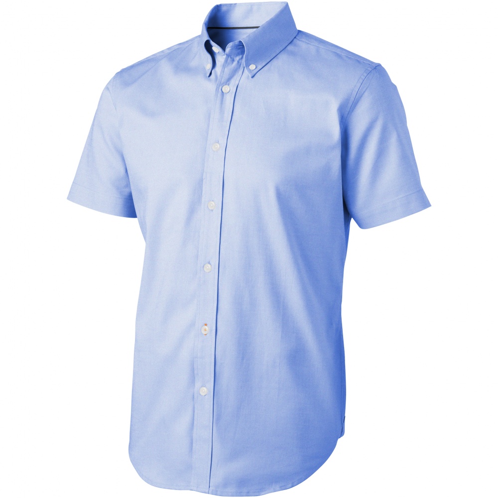 Logo trade promotional gifts image of: Manitoba short sleeve shirt, light blue