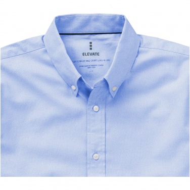 Logo trade promotional gift photo of: Manitoba short sleeve shirt, light blue