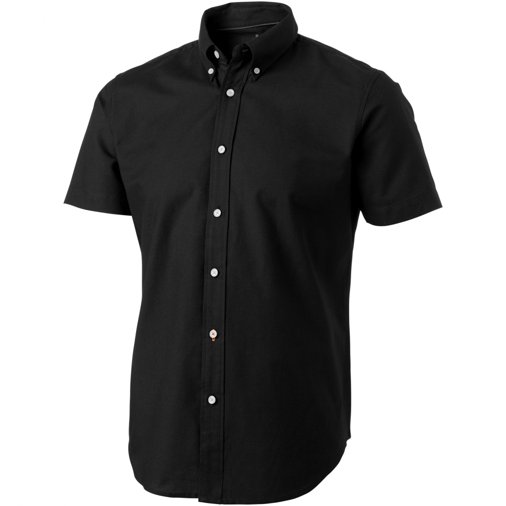 Logo trade corporate gifts picture of: Manitoba short sleeve shirt, black