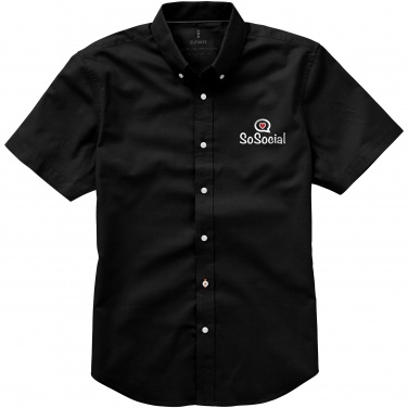 Logo trade promotional item photo of: Manitoba short sleeve shirt, black