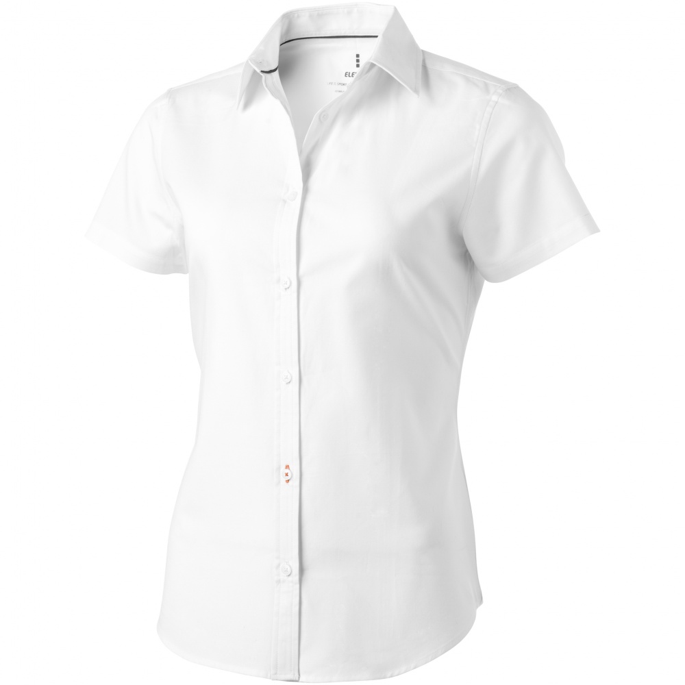 Logo trade promotional products picture of: Manitoba short sleeve ladies shirt, white