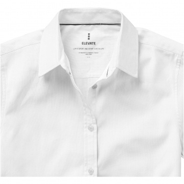 Logo trade corporate gifts image of: Manitoba short sleeve ladies shirt, white