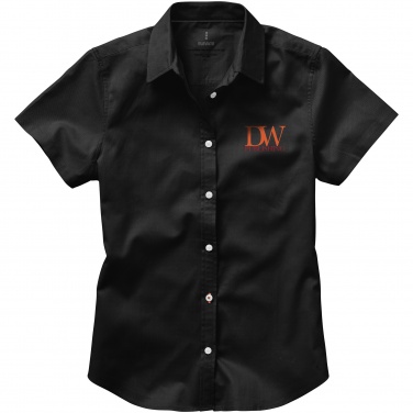 Logo trade promotional merchandise picture of: Manitoba short sleeve ladies shirt, black