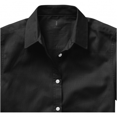 Logo trade advertising products image of: Manitoba short sleeve ladies shirt, black