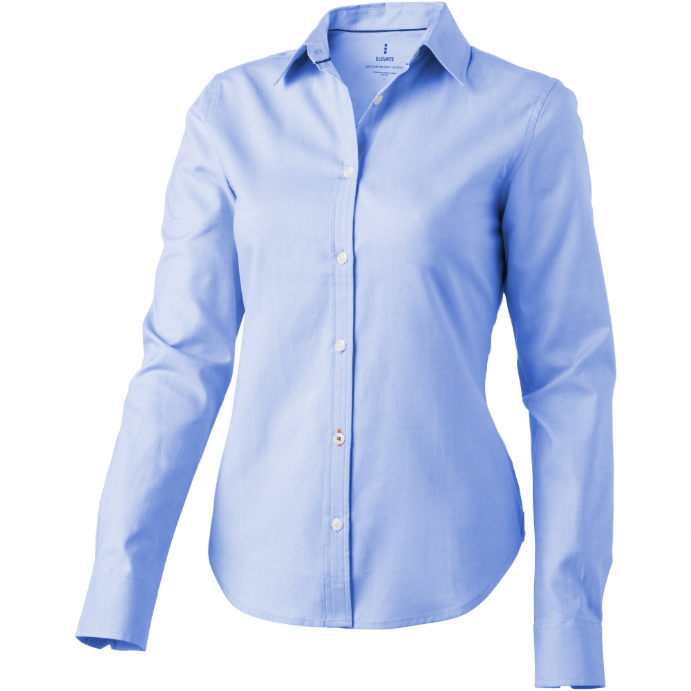 Logo trade advertising products picture of: Vaillant long sleeve ladies shirt, light blue