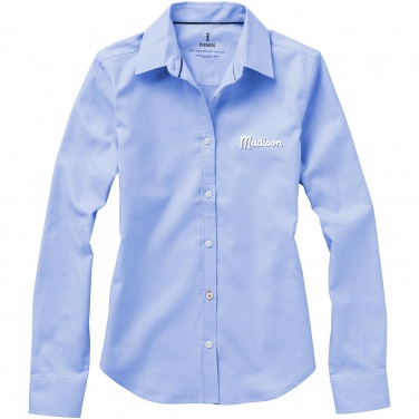 Logo trade corporate gifts image of: Vaillant long sleeve ladies shirt, light blue
