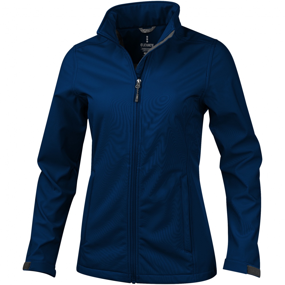 Logo trade promotional product photo of: Maxson softshell ladies jacket, dark blue