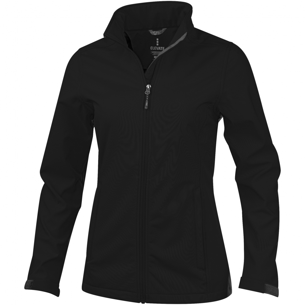 Logotrade advertising product picture of: Maxson softshell ladies jacket, black