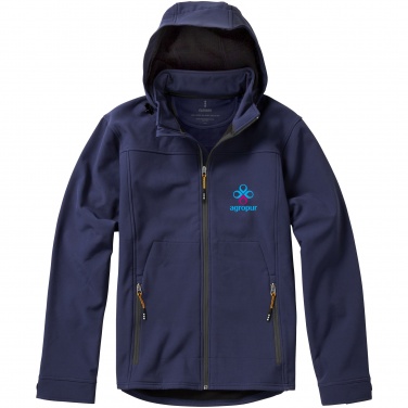 Logo trade promotional items picture of: Langley softshell jacket, navy