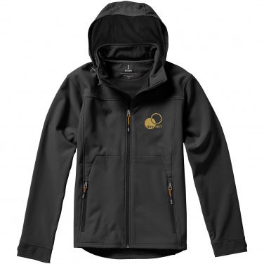 Logo trade promotional merchandise photo of: Langley softshell jacket, dark grey