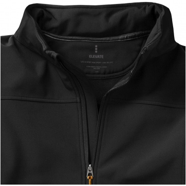 Logo trade promotional items image of: Langley softshell jacket, black
